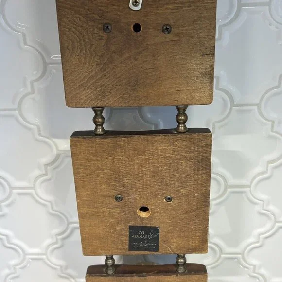 Springfield Weather Station Thermometer, Barometer & Humidity Meter Wood Vintage - Picture 5 of 11
